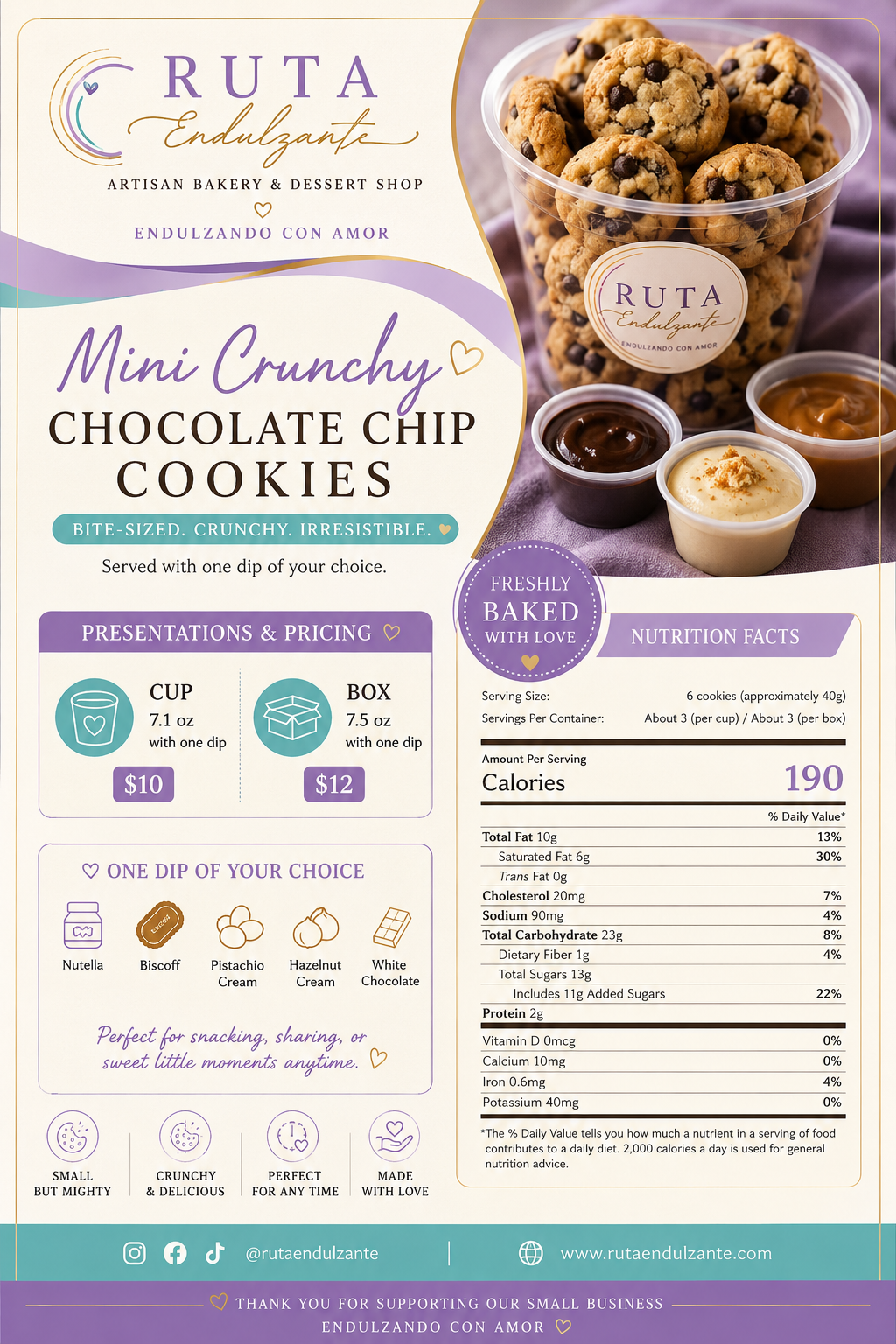 Mini Crunchy Chocolate Chip Cookies